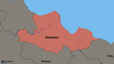 Samsun ve Komşu İller Haritası Thumbnail