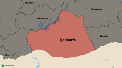 Şanlıurfa ve Komşu İller Haritası Thumbnail