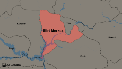 Siirt Merkez ve Komşu İlçeler Haritası Thumbnail