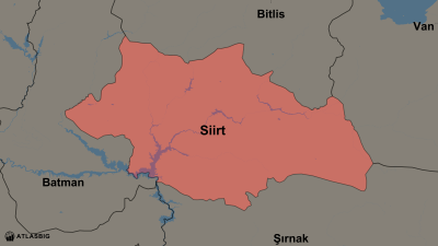 Siirt ve Komşu İller Haritası Thumbnail