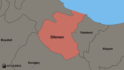 Dikmen ve Komşu İlçeler Haritası Thumbnail