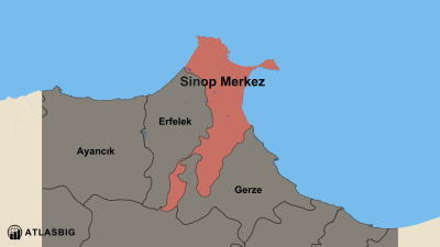 Sinop Merkez ve Komşu İlçeler Haritası Thumbnail