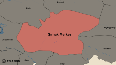 Şırnak Merkez ve Komşu İlçeler Haritası Thumbnail