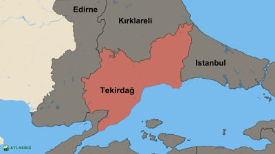 Tekirdağ ve Komşu İller Haritası Thumbnail