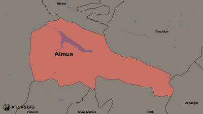 Almus ve Komşu İlçeler Haritası Thumbnail
