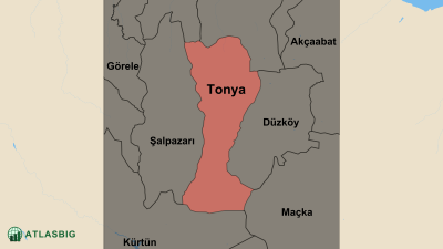 Tonya ve Komşu İlçeler Haritası Thumbnail
