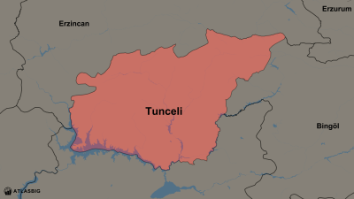 Tunceli ve Komşu İller Haritası Thumbnail