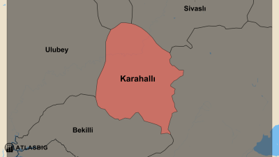 Karahallı ve Komşu İlçeler Haritası Thumbnail