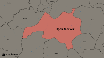 Uşak Merkez ve Komşu İlçeler Haritası Thumbnail