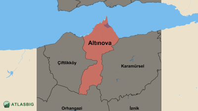 Altınova ve Komşu İlçeler Haritası Thumbnail