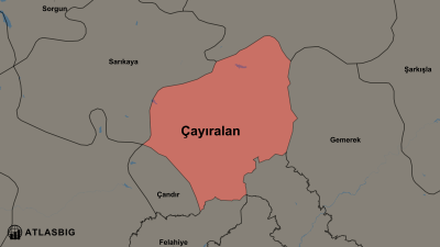 Çayıralan ve Komşu İlçeler Haritası Thumbnail