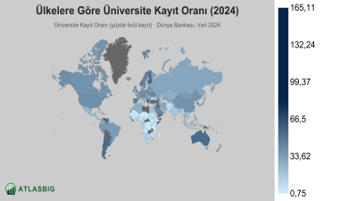 Ülkelere Göre Üniversite Kayıt Oranı 2026 Thumbnail