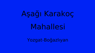 Aşağı Karakoç Mahallesi Thumbnail