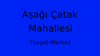 Aşağı Çatak Mahallesi Thumbnail